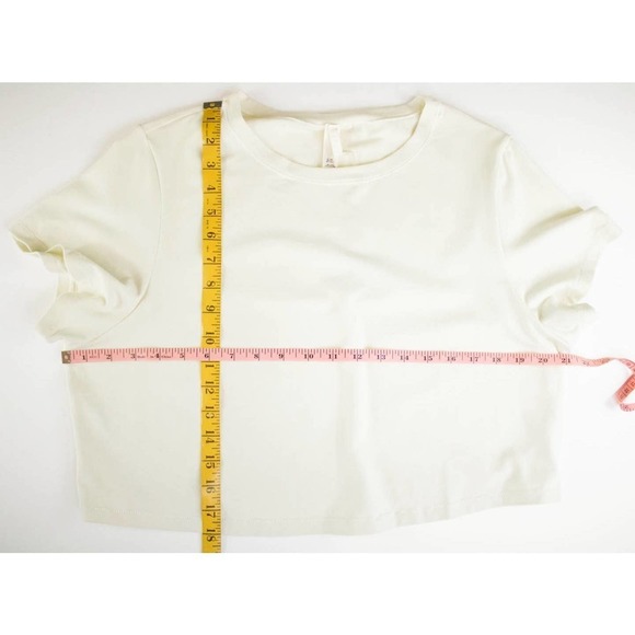 SKIMS Cream White Short Sleeve T Shirt Crop Top Plus 4XL Lounge Activewear - Picture 6 of 6